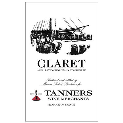 Glass Cloth, Tanners Claret Label, Linen/Cotton