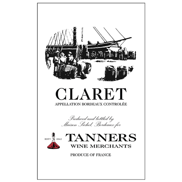 Glass Cloth, Tanners Claret Label, Linen/Cotton