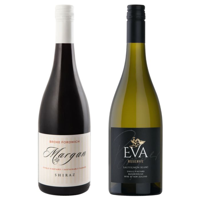 Margan Shiraz, Hunter Valley &
Eva Pemper Reserve Sauvignon Blanc, Single Vineyard, Marlborough - Antipodean Wine Gift Set

