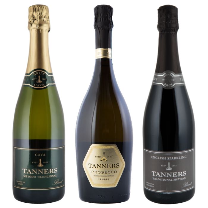 Tanners Cava, Tanners Prosecco & Tanners English Sparkling - Tanners Sparkling Trio Gift Set